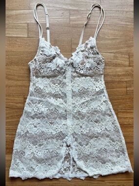 La Perla ivory / white  Lace Slip Chemise